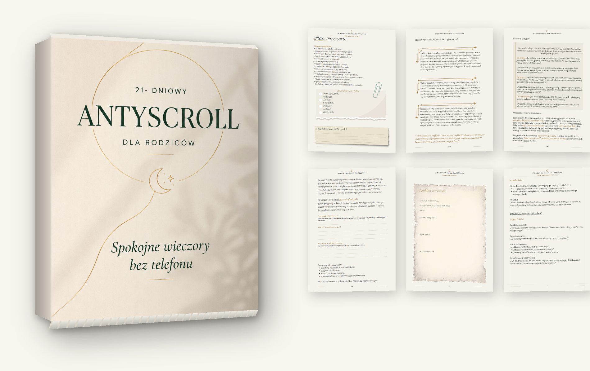 Mockup 3D okładki ebooka oraz przykładowe strony ze środka